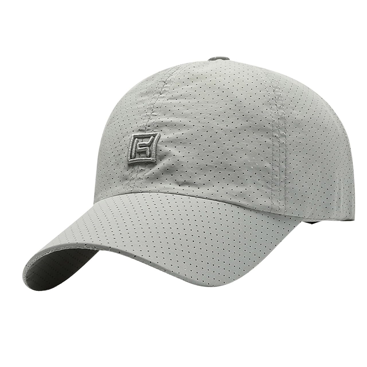 

Buzz Selection CAP466 Mesh Logo Brim Stylish Punch Hat for Men and Women (Light Gray), Cap,