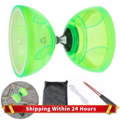 4 Pieces Chinese Yoyo Diabolo Set Diabolo Yoyo with Play Stick String and Net Bag Triple Bearing Diabolo for Kids Adults Elderly