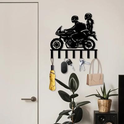 1 bucată cuplu de perete pentru chei de metal pentru motociclete - cârlige decorative de perete, suport pentru chei ușor de instalat pentru birou și decorațiuni interioare