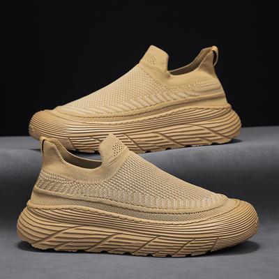 Men's Casual Shoes New Fly Woven Versatile Casual Simple and Breathable One Foot Sports Mesh Shoes Trendy
