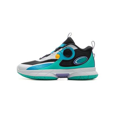 Li Ning Kids Basketball Woven Sports Comfortable Non-Slip Shock Absorbing Wear-Resistant Rebound Breathable Mid-Top Basketball Shoes YKBU092-3