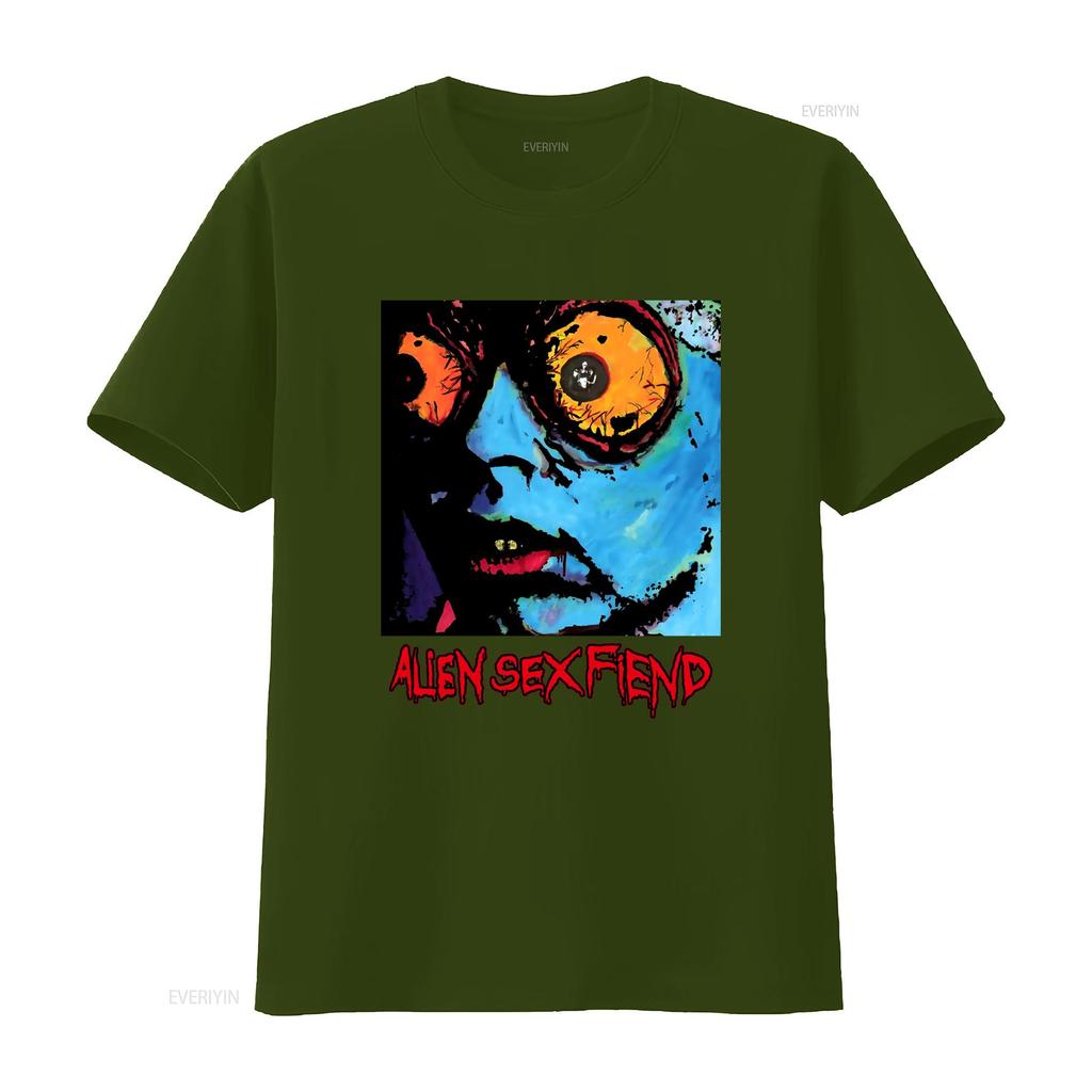 Alien Sex Fiend Band T Shirt Black All Sizes S 5XL Unique Art Print Design Perfect for Rock Fans TA4489 Vintage Washed