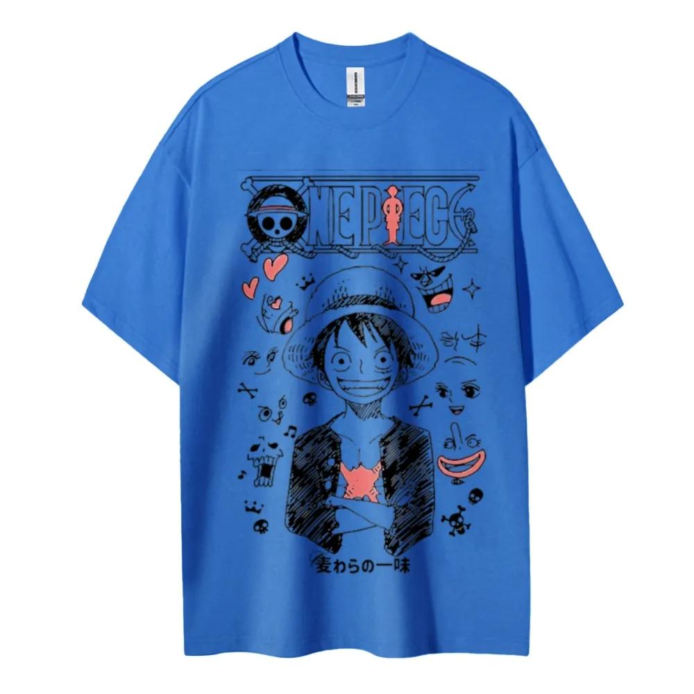 ONE PIECE Printed Short Sleeve Casual Summer Wear Mens Comfortable Clothing Mens Clothing Short Sleeve Half Sleeve Top