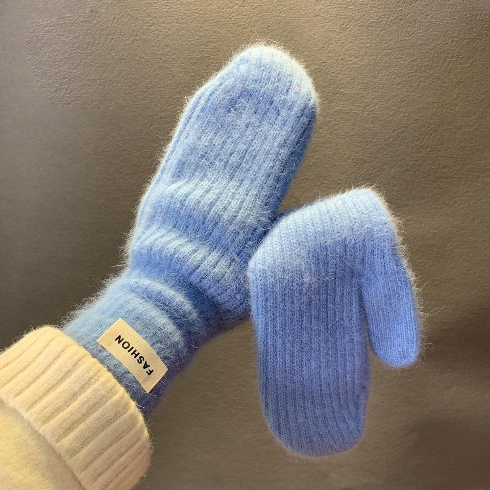Thick Thermal Winter Warm Mittens Plush Material Plush Soft Gloves Warm Thermal Gloves Cycling