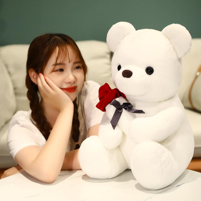 Kawaii miś z różami pluszowa zabawka miękki miś wypchana lalka romantyczny prezent dla kochanka Home Decor prezenty na walentynki dla dziewczynek