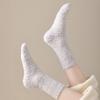 1 Pair Women Socks Highly Elastic Cozy Winter Ankle Socks Thickened Double-Sided Fleece Warm Slipper Socks