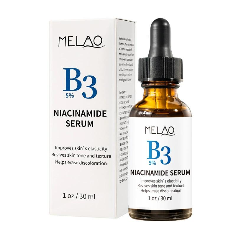 Suero facial iluminador con niacinamida y ácido hialurónico para el cuidado de la piel