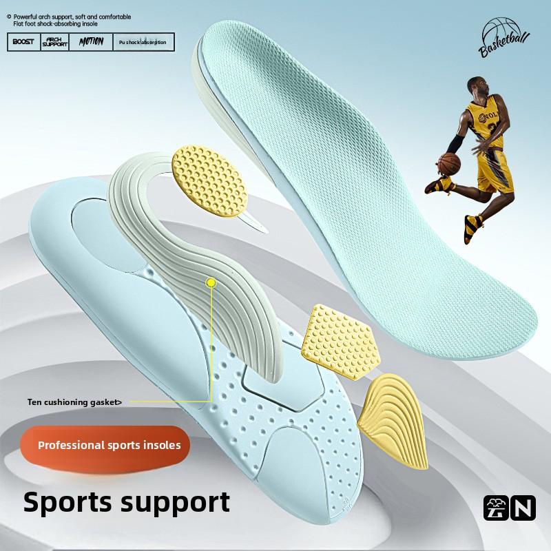 

New Unisex Arch Support Sports Insoles - Breathable Sweat-Wicking EVA Cushioned Shock Absorption, Lightweight Design for Outdoor Training 35-36 жовтий