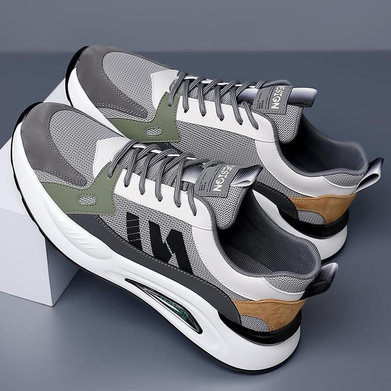 

Autumn men s board shoes fashion quality fashion fashion men s leather low-top men s shoes 47 сірий колір