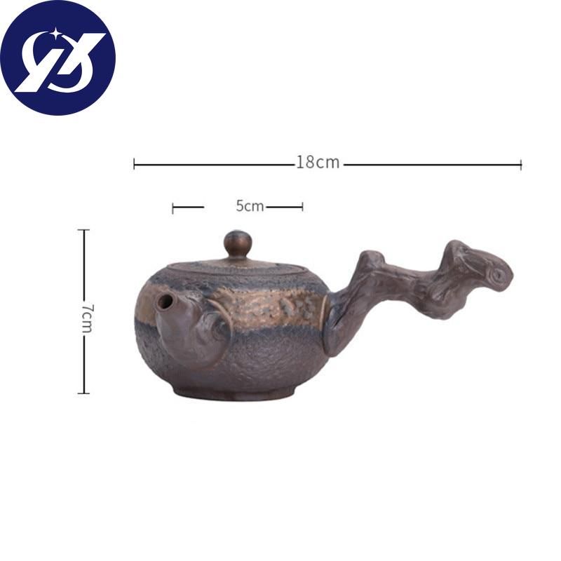 Ceramic Antique Dead Wood Side Handle Teapot Portable Kettle Handmade Tea Pot Tea Cup Drinkware Kung Fu Tea Set