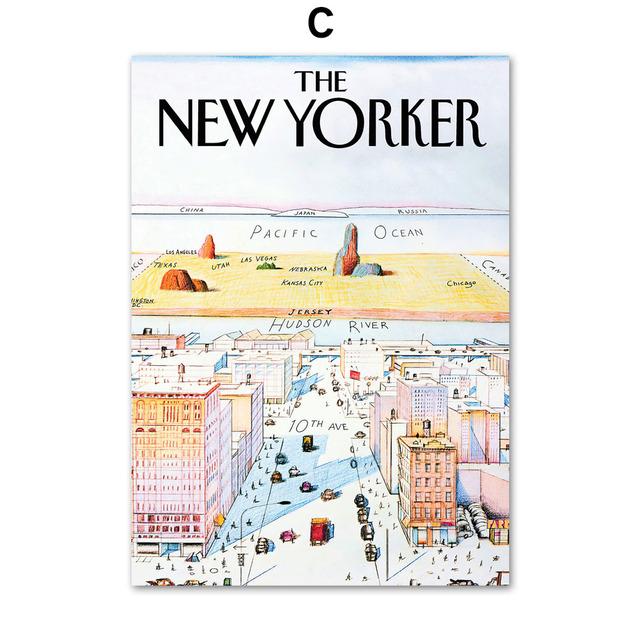 Aquarelle Paysage De La Ville De New York Citations Art Mural Toile Peinture Affiches Et Impressions Nordiques Images Murales Pour La Décoration Du Salon