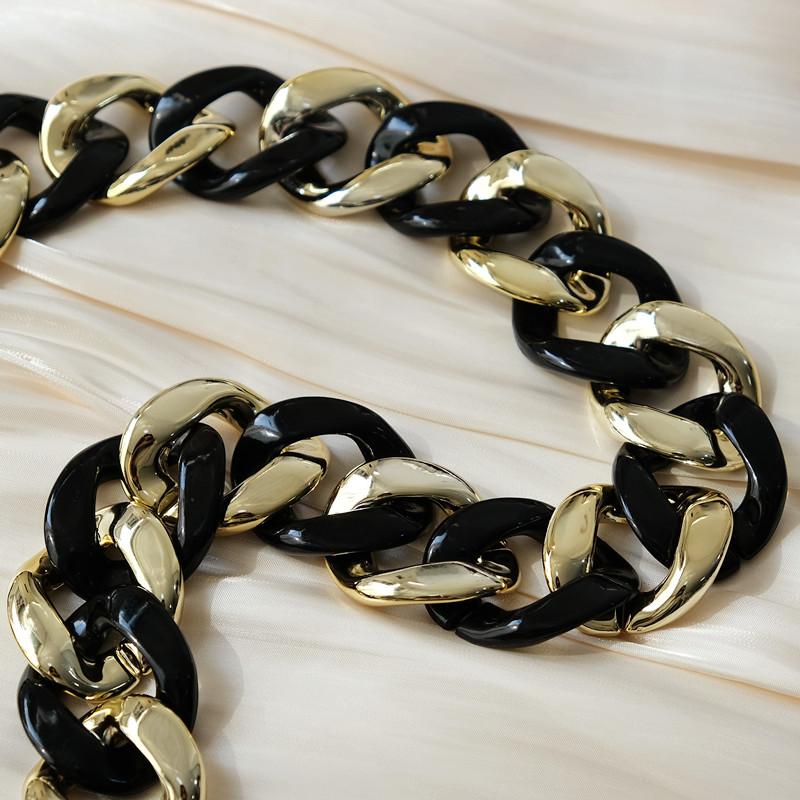 Neue Handy-Zubehör-Handy-Teile-Kette, Anti-Verlust-Universal-Schwarz-Gold-Schulter-Hals-Crossbody-Handy-Gurt-Hüllen-Ketten