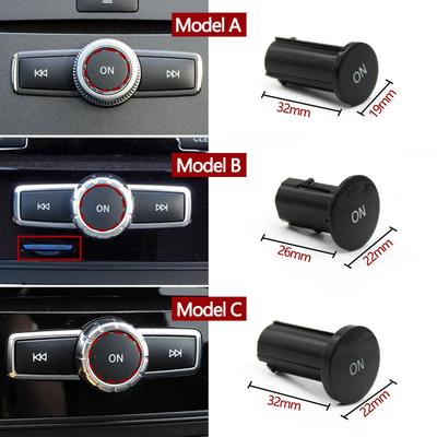 Car Console Radio CD Player Control Switch Knob ON Button Cover Replacement For Benz A C E GLK GLA ML GL CLS W176 W246 W156 W204