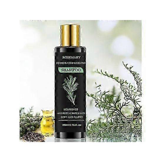 Rosemary Hydrolyzed Keratin Shampoo, Rosemary Leaf Oil Shampoo, Natural Thickening and Strengthening Shampoo, Soft and Fluffy for Men and Women Less