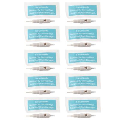 10Pcs Eyebrow Lip Tattoo Cartridge Rotary Micro Needle Disposable Sterile Needle (5FP)
