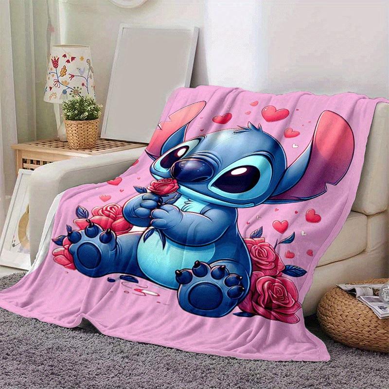 1pz Coperta con Stampa Stitch - Morbida, Coperta per Tutte le Stagioni per Ufficio, Regalo Personalizzato con Adorabile Design a Cartone Animato
