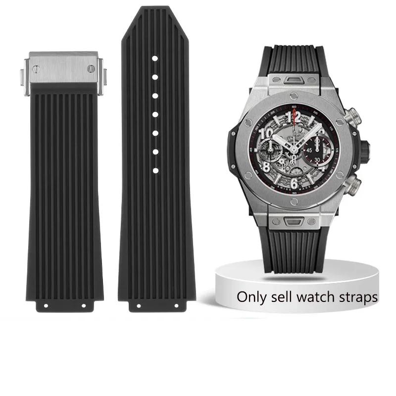 Řemínek pro HUBLOT BIG BANG Silikonový vysoce kvalitní Vodotěsný Pánský Řemínek k hodinkám Řetízkový Hodinky Gumový Náramek řemínek 26*19mm