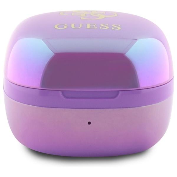 Guess Bluetooth Headphones GUTWSJ144ESU TWS + Docking Station Purple/Purple Iridescent 4G Printed Logo