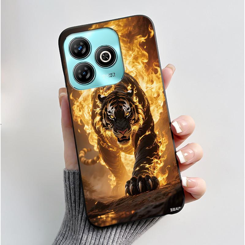 Phone Casing For ZTE Blade A75 4G Case Z2359 Luxury Dragon Cute Cool Boys Girls Black Matte Soft Silicone Protective Back Cover