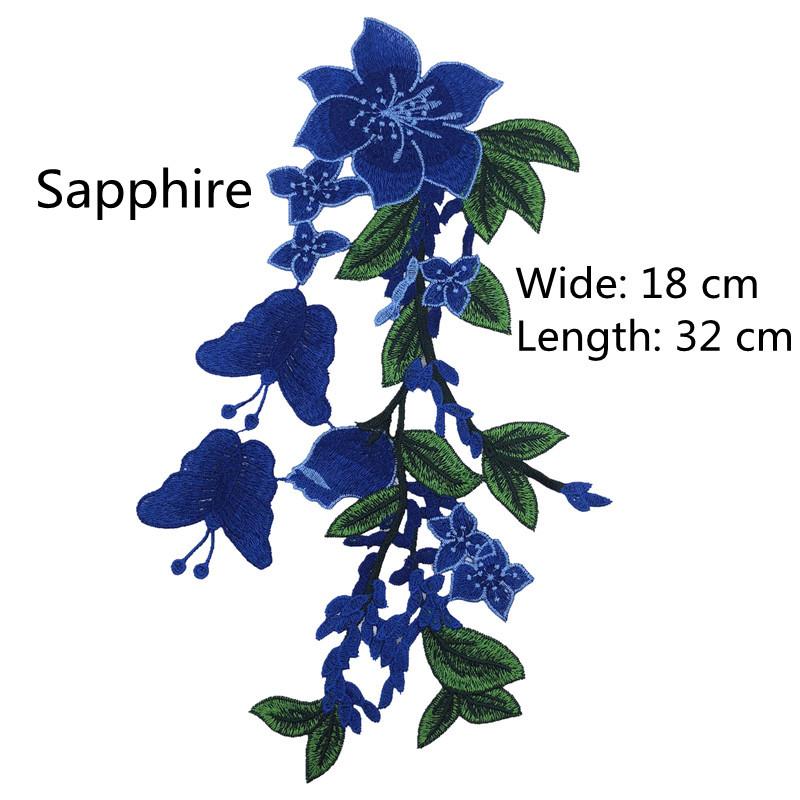 1 Stück Stickerei-Applikation, Blumen-Patch, Spitzenstoff-Zubehör
