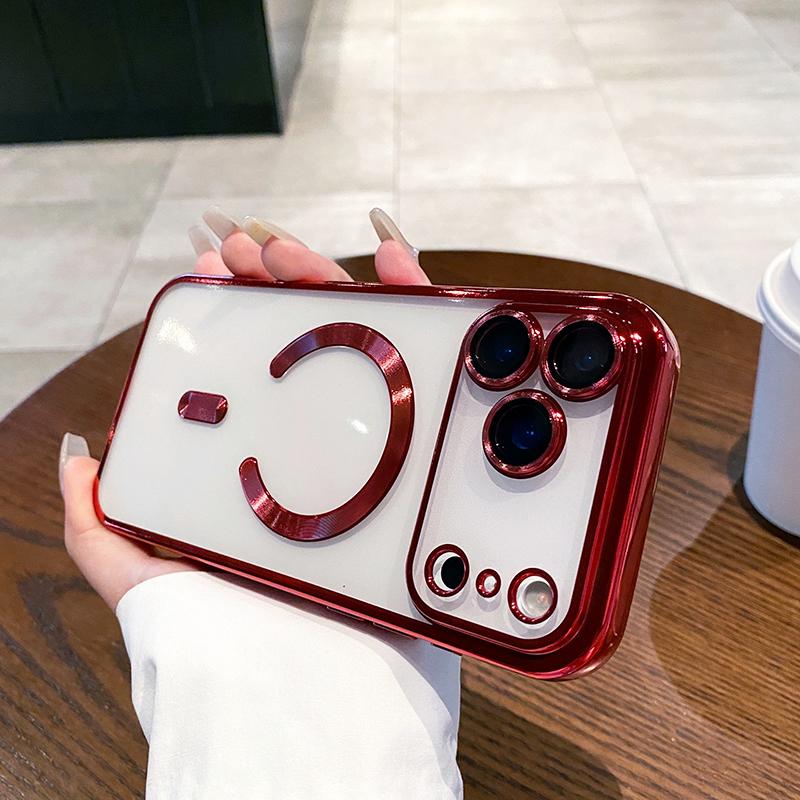 

Роскошный Силиконовый Мягкий Чехол С Блестками и Покрытием Для iPhone 17 Pro Max Магнитный Shell Magsafe Для iPhone17Pro iPhone17ProMax Прозрачный Тонкий iPhone17 Pro Max