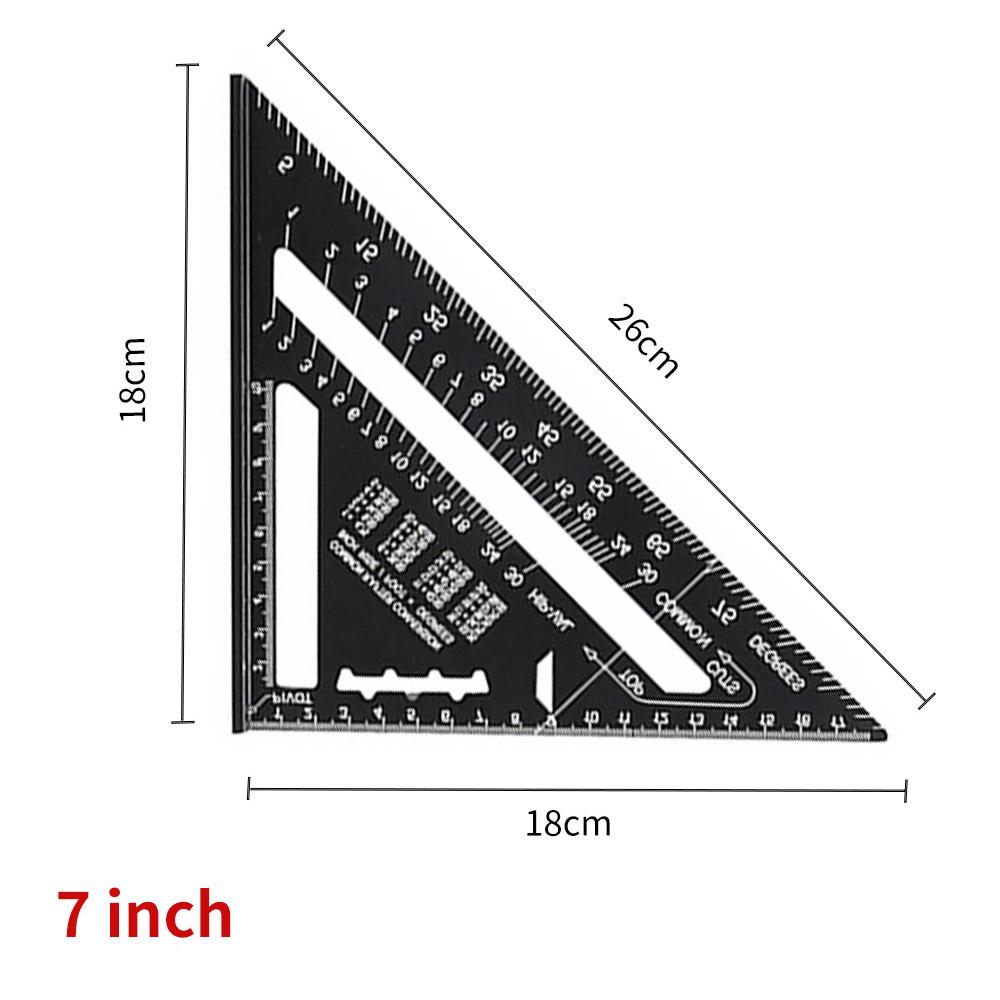 

Треугольная линейка 7/12 дюймов измерительный инструмент алюминиевый сплав столярные инструменты угловая линейка транспортир скоростной квадрат инструменты для деревообработки