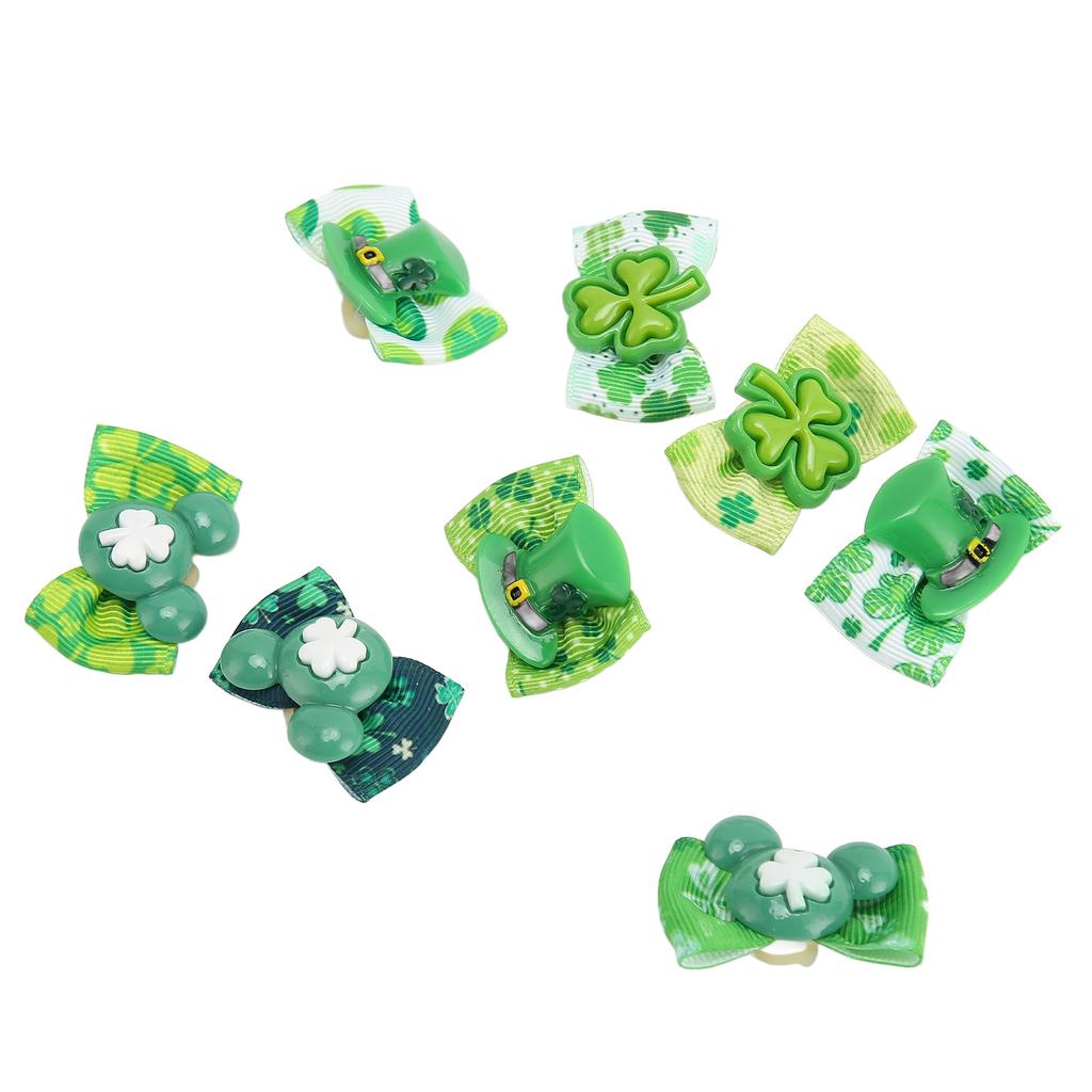 24PCS Clovers Dog Bows Lightweight Exquisite Puppy Hair Bows for Dog Hair Grooming Accessories
