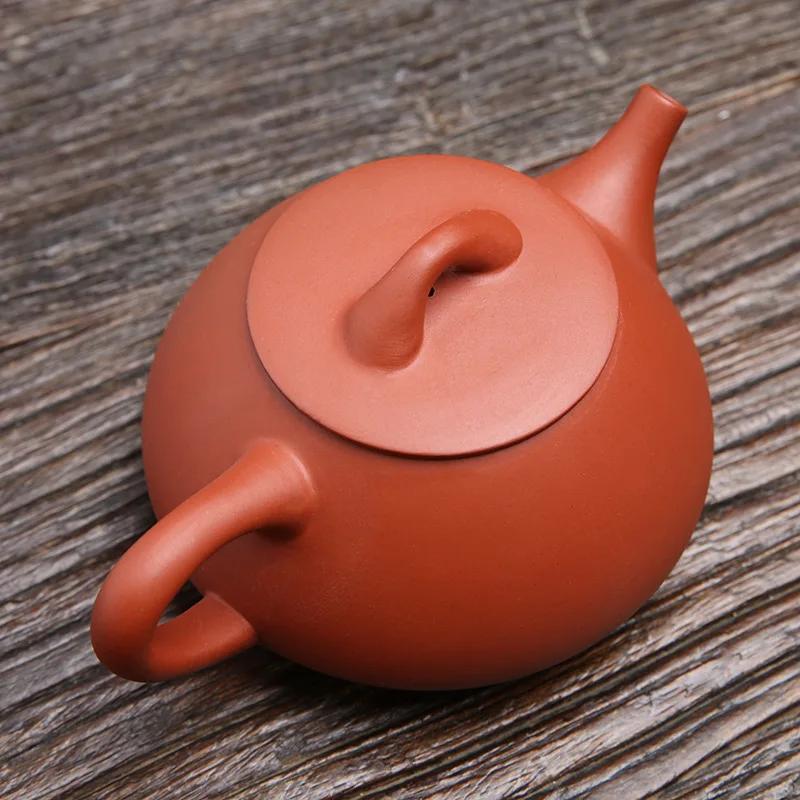 Bule de concha de pedra artesanal de minério bruto, bule de chá de grande capacidade, bule de barro roxo, conjunto de chá, barro roxo puro feito à mão