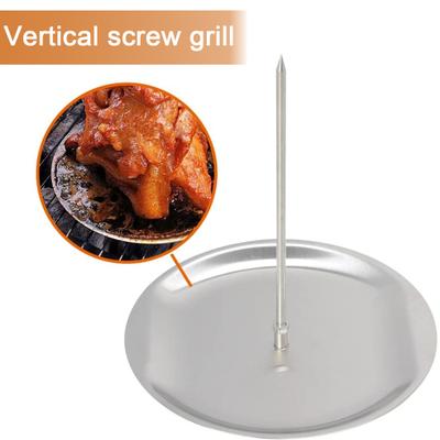 Al Pastor Şiş Tacos Kebapları için Dikey Şiş 2 Çıkarılabilir Çivili 8 İnç Shawarma Rafı