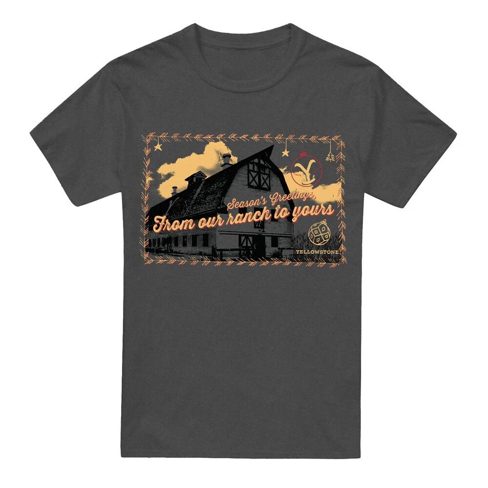 Yellowstone Christmas, Season Greetings T-Shirt , Charcoal 4XL