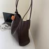 Portable Tote Bag Women's Retro Bag Commuter Shoulder Bag Soft Leather Underarm Bag