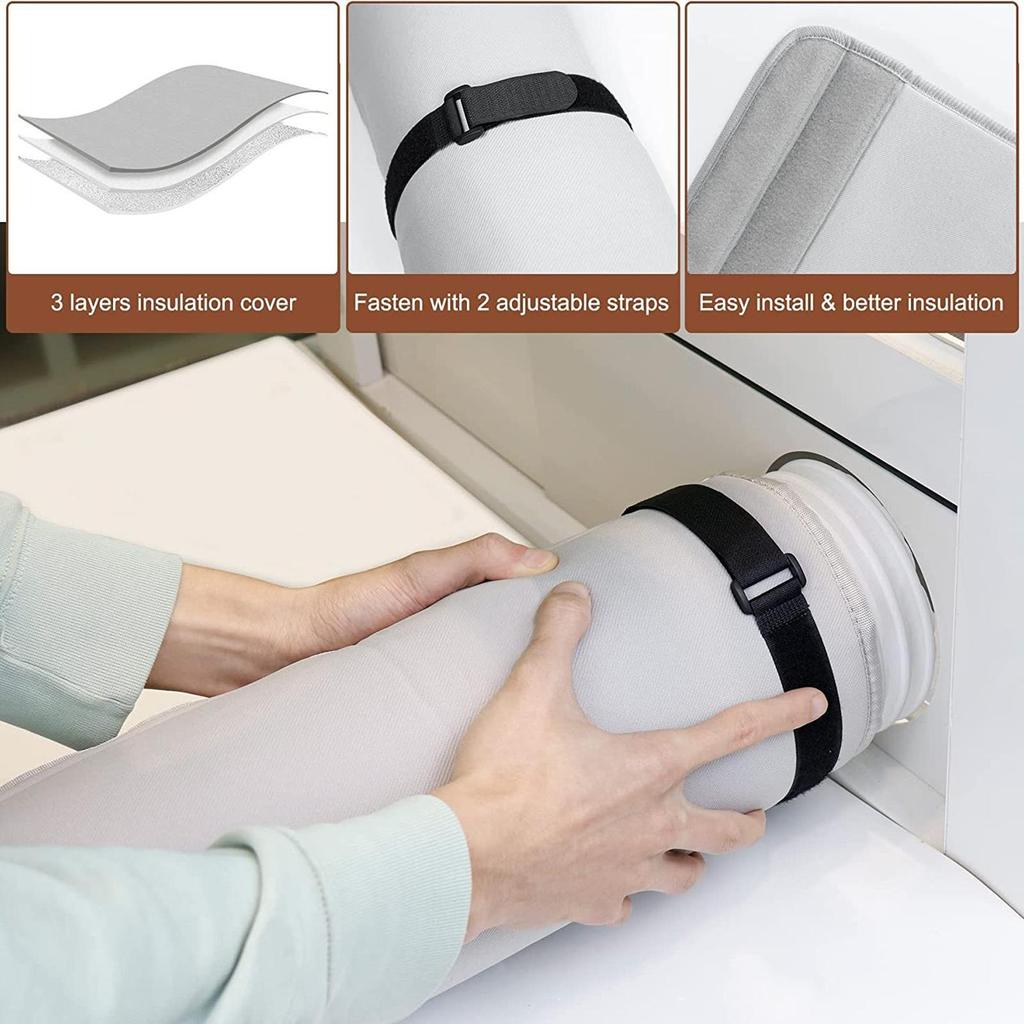 Portable Air Conditioner Hose Cover Wrap Insulated 3 Layer Waterproof Adjustable Sleeve For Pipe Tube Longevity Protection Guard