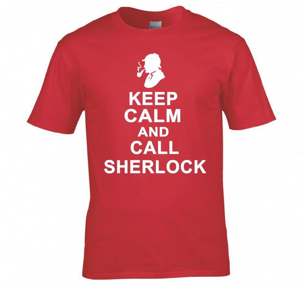 Sherlock Holmes Keep Calm And Call Sherlock T Shirt New 2XL