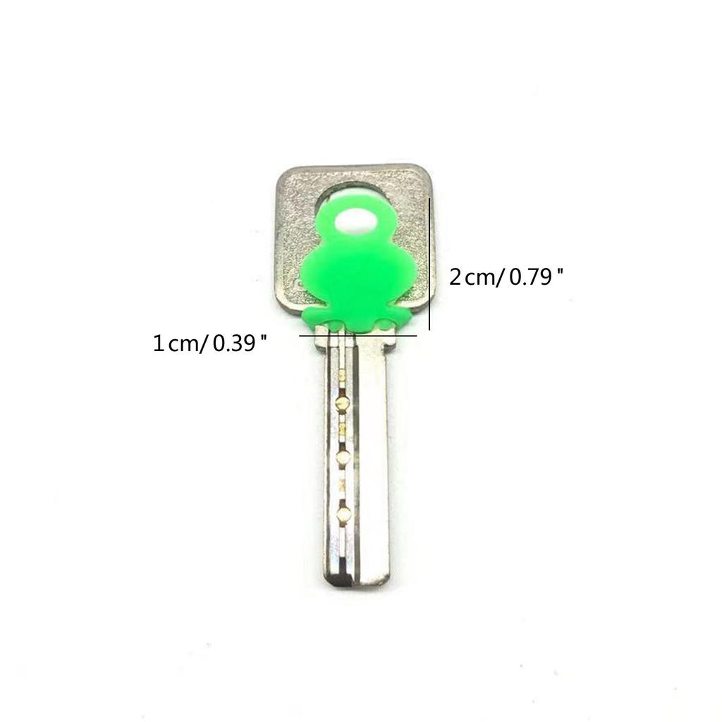 Pack of 12 Colorful Key Identifiers Key Differentiation Rings Flexible Silicone Labels Practical Key Recognition Rings