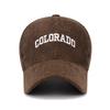 ZHENYUEQI Unisex Vintage Corduroy Baseball Cap