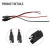 1Pair SAE Single Ended ExtensionCable 18AWG SAE Quick Disconnect Plug Cable 13CM Solar Cell Plug Wire Male+Female Cable