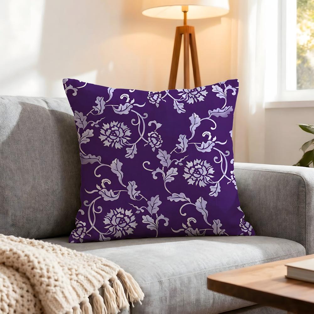 Chinese Traditional Floral Cushion Cover 1Pcs Decorative Covers Soft Cushion Case For Sofa Couch Decor 40X40 45X45 Pillowcases