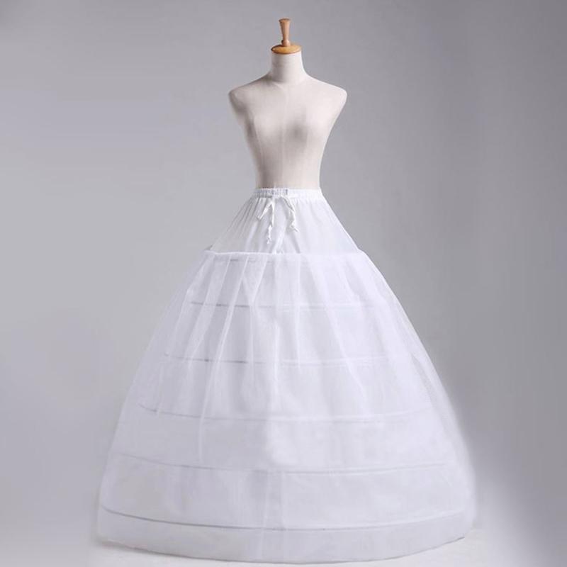 Crinoline Underskirt Petticoat Floor Length for Women Girls Bridal Dress Vintage Ball Gown White Hoop Skirt