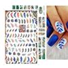3D Nail Stickers Flowers Leaves Self-Adhesive Slider Letters Nail Art Decorations Decals Nail Art Tool Manicure Accessories