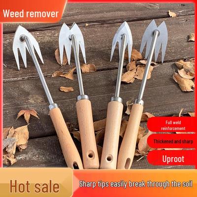 Multifunctional Stainless Steel Weeding Tool & Rake