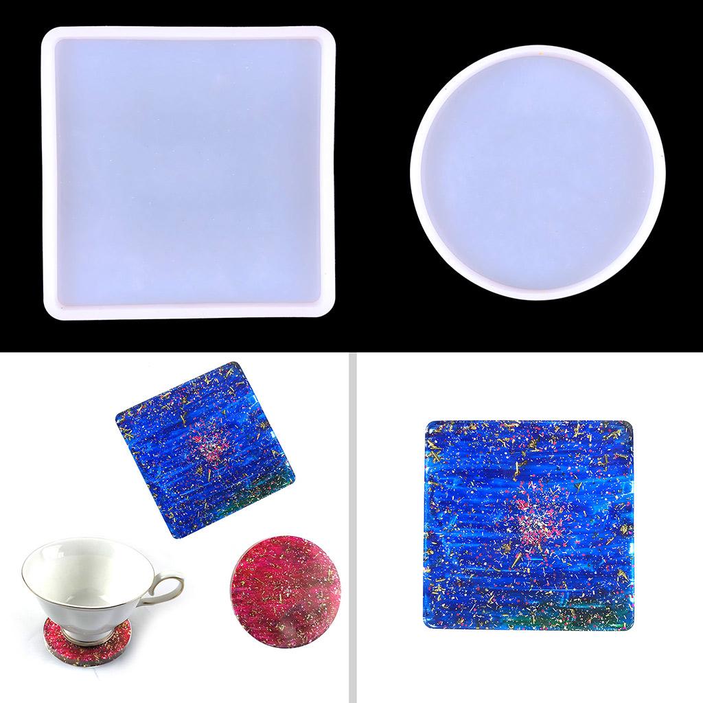 Silicone Mold for DIY Supplies Cup Mat Mold with 2 Optional Color Handsize Simple Mold Fine Material Made DIY Supplies