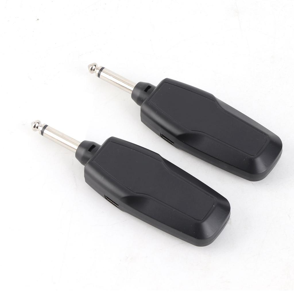 2 Stück Drahtloses E-Gitarren-Sender-Empfänger-Set 2,4G Kabelloses Soundsystem für Bass-Lautsprecher