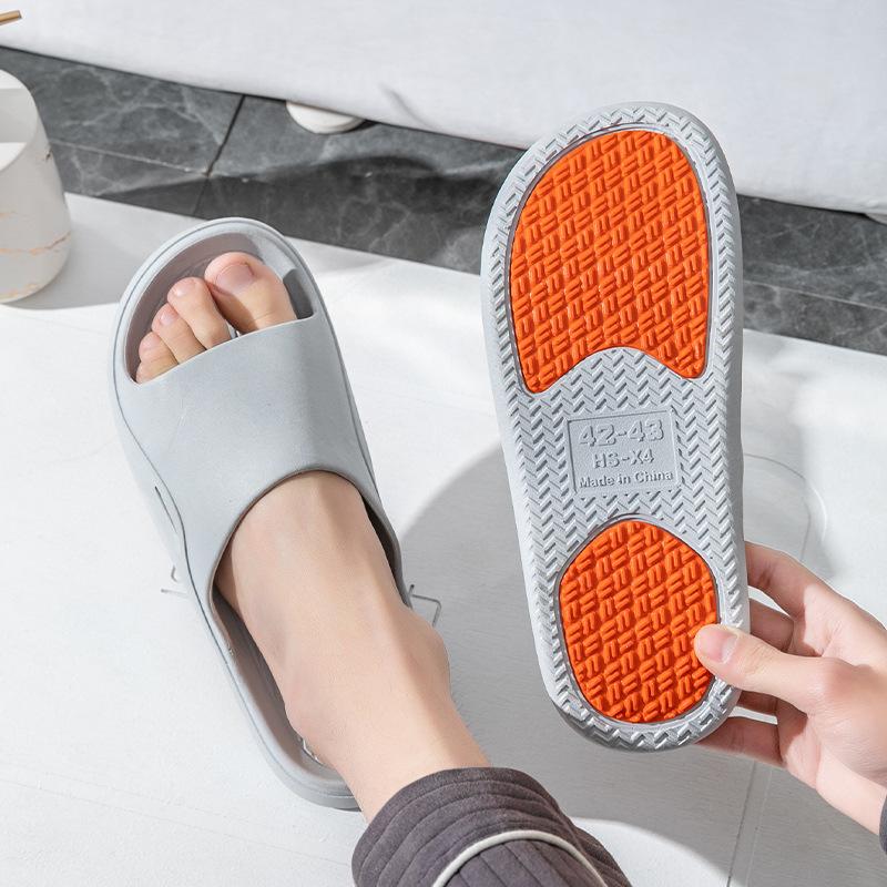 Men and Women's Solid Color Simple Indoor Slippers, Comfortable Breathable Anti-Slip Wear-Resistant Shock Absorbing Sandals