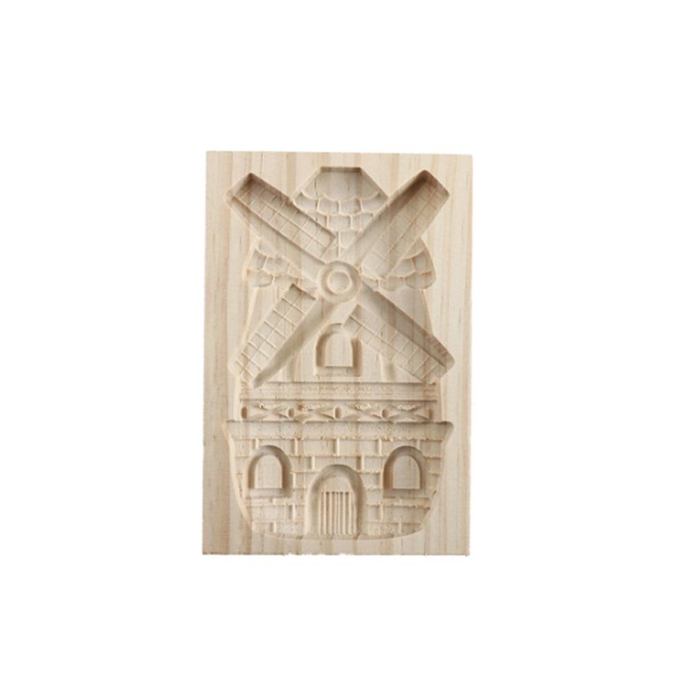

Cake DIY for Biscuit Making Baking Mould Cookie Stamp Kitchen Accessories Wooden Cookie Mold windmill