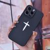 Křížový grafický kryt na telefon pro iPhone 15 14 13 12 11 x XR Xs SE2 SE 8 7 plus pro Max mini silikonový zadní kryt