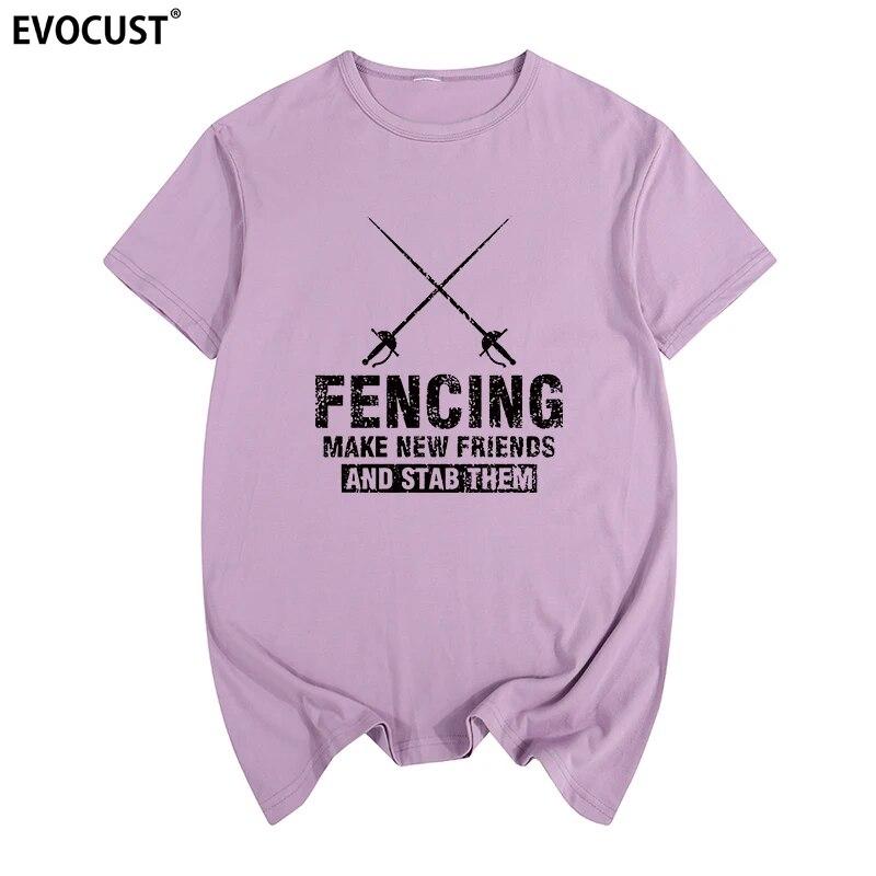 Fechten neue Freunde T-Shirt Baumwolle Unisex T-Shirt Neues TEE T-SHIRT Damen