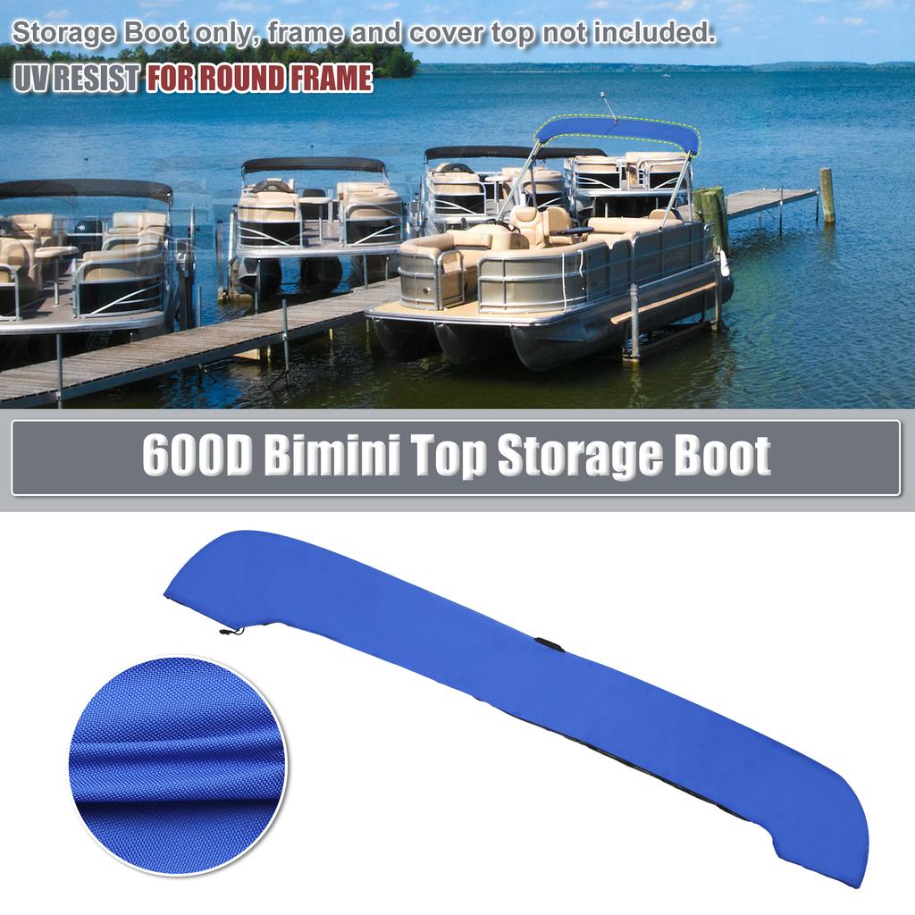 Boat Universal Bimini Top Storage Boot Cover with Light Hole
