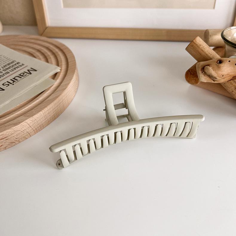 

Autumn/Winter Milk Coffee Hair Clip for Women - Large Volume Shark Clip Headwear