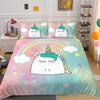 Povlečení 3D Jednorožec s potiskem Povlečení Domácí Povlečení Dekor do ložnice Výprodej Povlak na polštář Polyesterové povlečení
