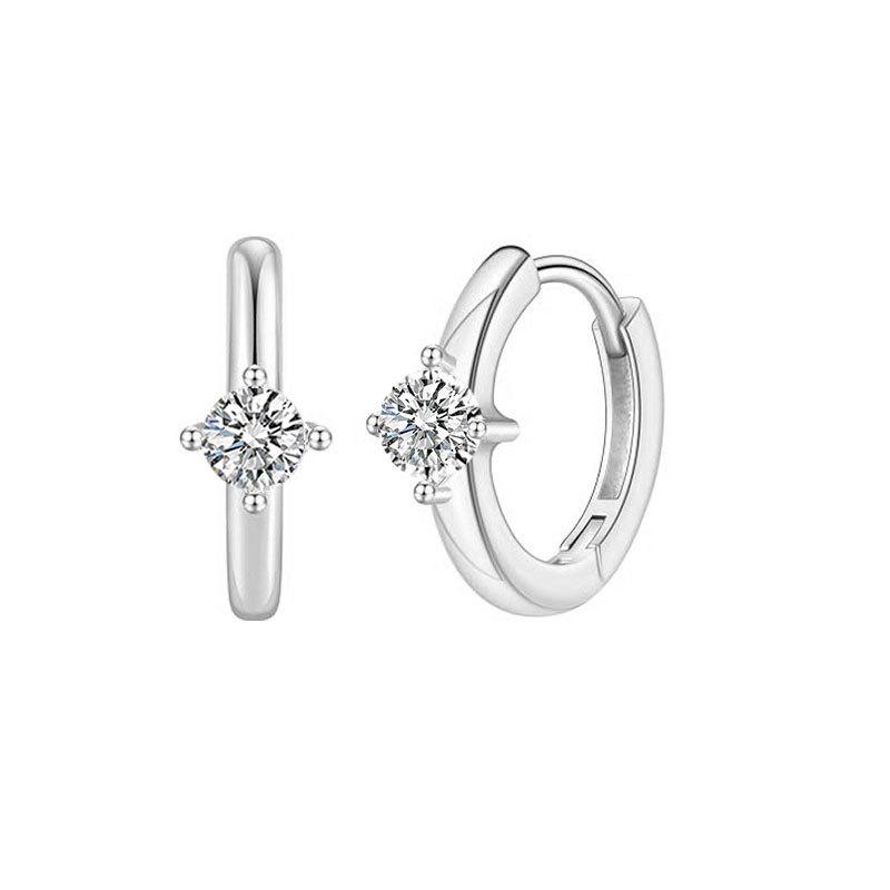 Stainless Steel Ear Barbels Ear Ring Star and Moon Ear Hoops Versatile Ear Pinning Accessories
